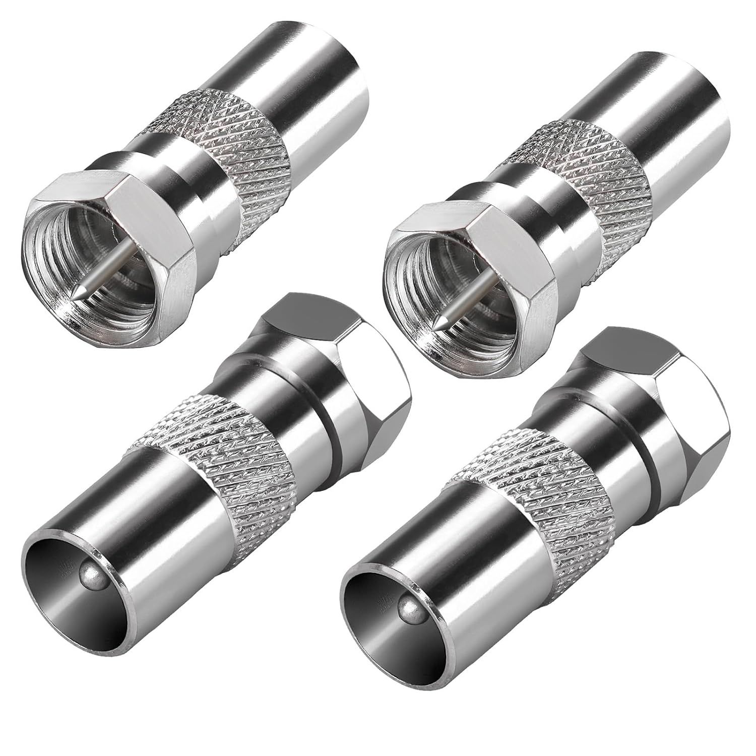 VSDSIDUHGSU TV Antenna Adapter - Male F to TV Male Coaxial Connector