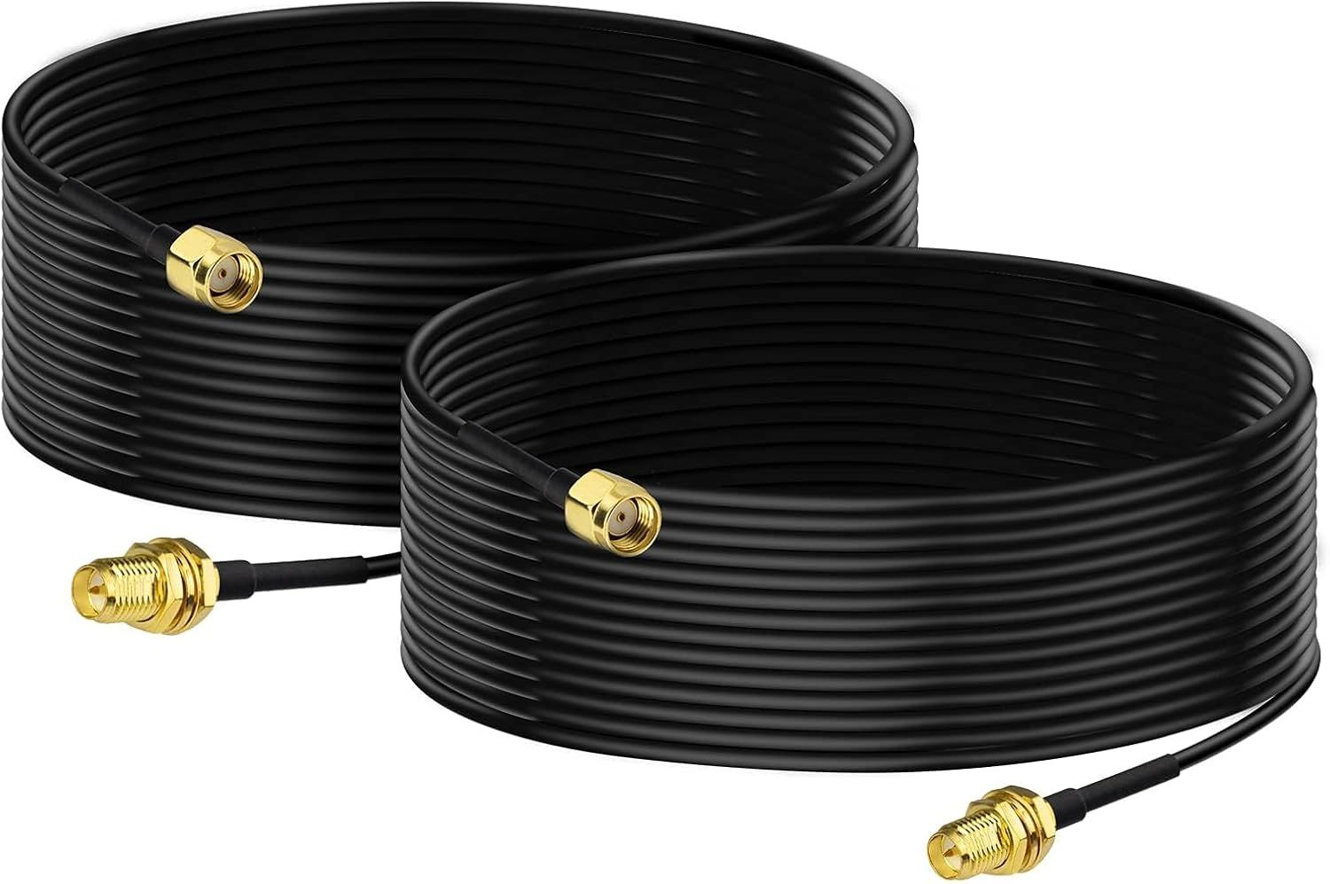 RP-SMA WiFi Antennas Extension Cable 5m - Male to Female RG174 Adapter for Network Cards, Routers, Cameras, and More