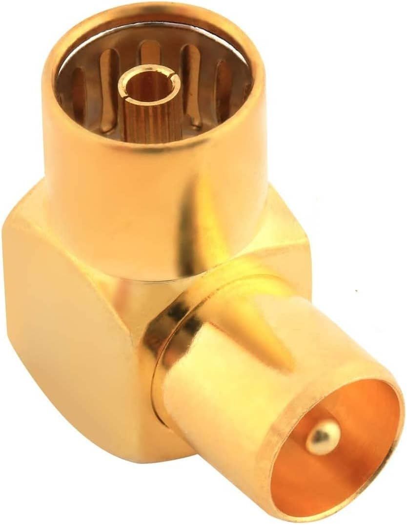 Coaxial RF 90° Bend Adapter - Female to Male IEC