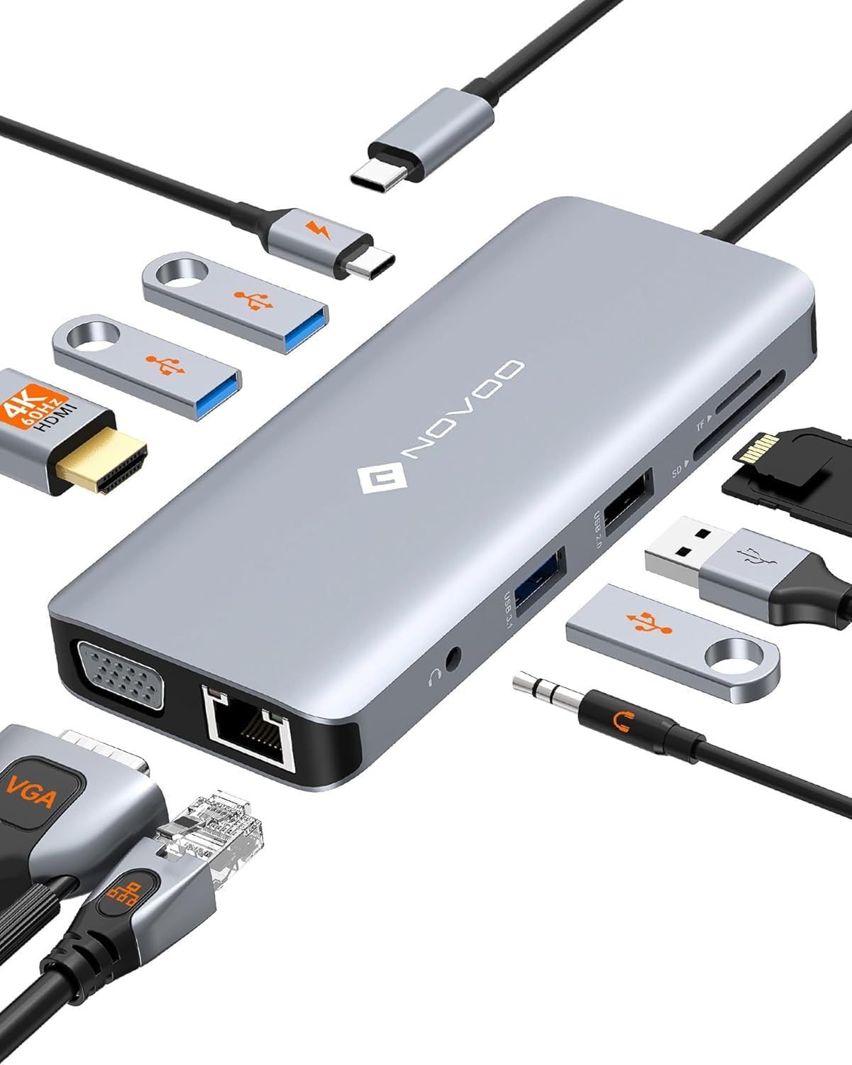 VDFHDFJGFJ USB-C 11-in-1 Docking Station