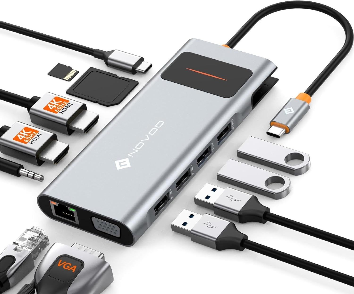 VDFHDFJGFJ USB-C 12-in-1 Docking Station