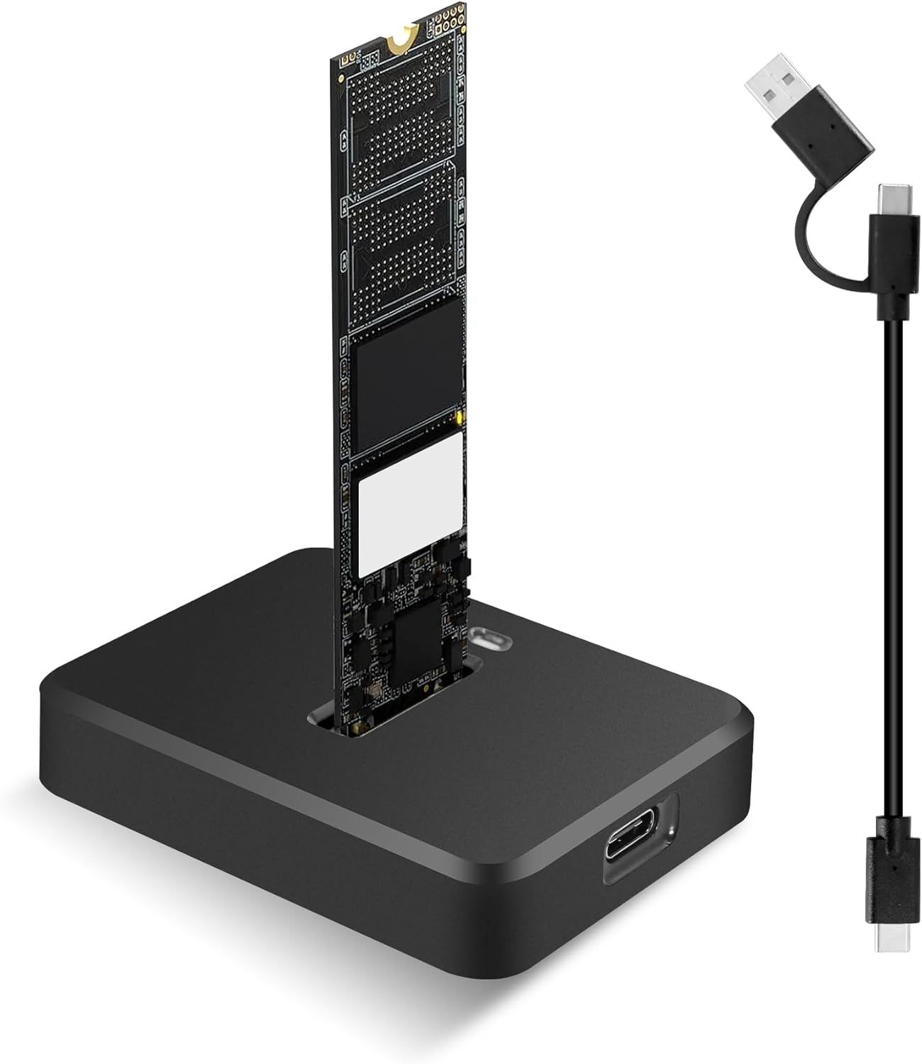 M.2 NVMe & SATA Hard Drive Docking Station - Double Protocol 10Gbps NVMe, 5Gbps SATA, USB 3.1 Gen2 M-Key B+M Key Port