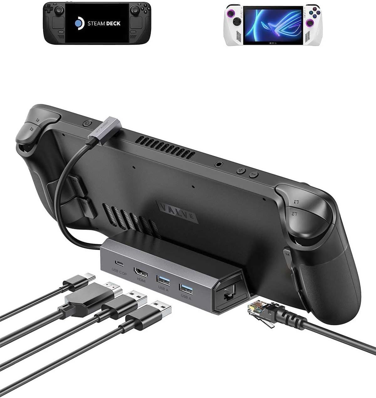 5-in-1 Docking Station for Steam Deck/ROG Ally/Legion Go S