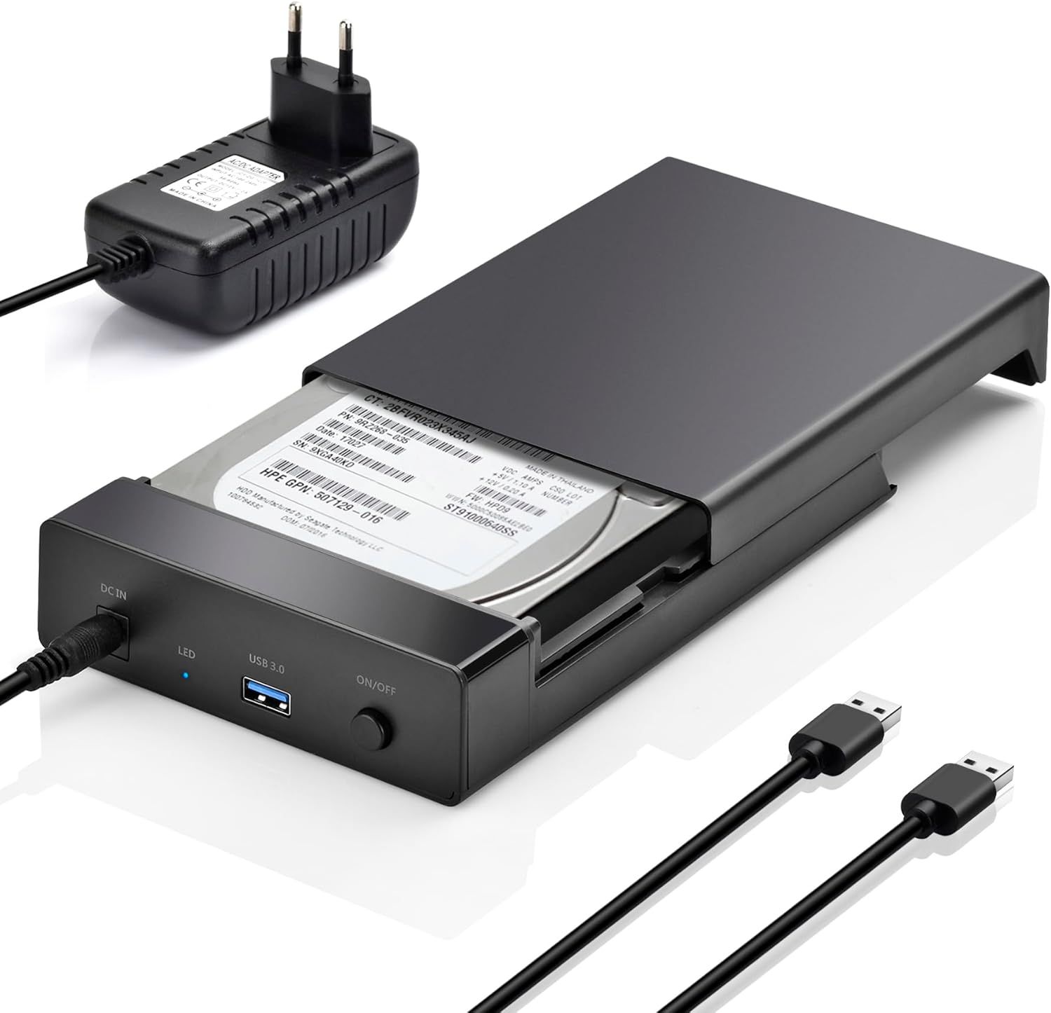 USB 3.0 SATA HDD Docking Station for 2.5" and 3.5" SATA HDD/SSD with 5 Gbps UASP Support