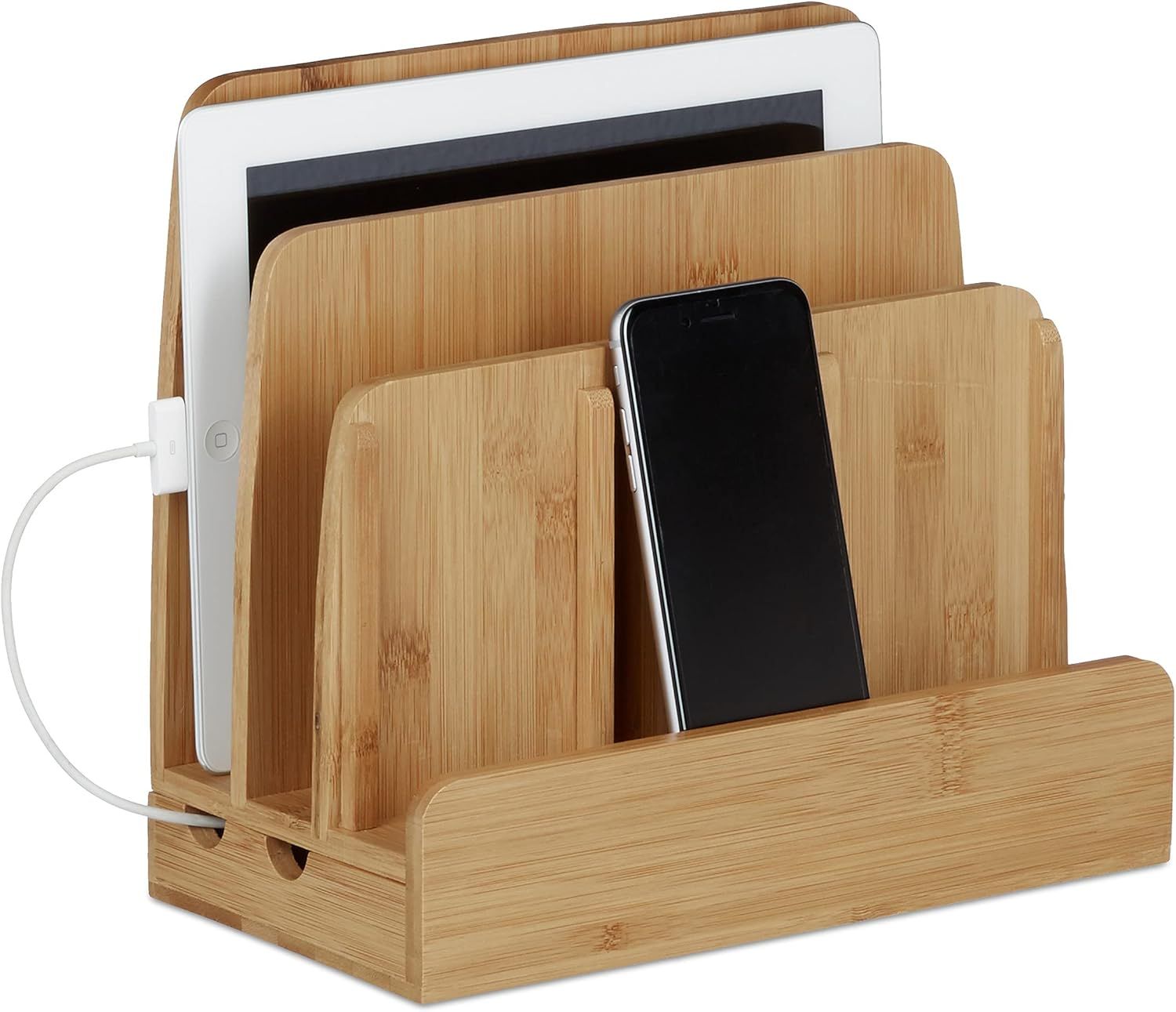 Bamboo Smartphone and Tablet Charging Station