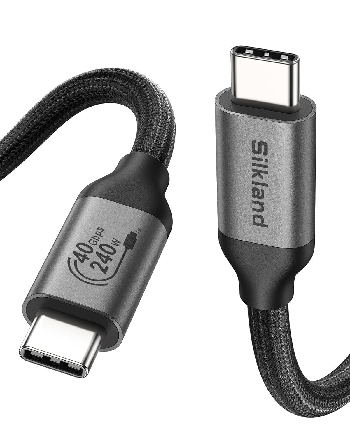 USB4 Thunderbolt 4 Cable - 50cm, 40Gbps Data Transfer, 8K@60Hz 4K@144Hz HDR Video, PD3.1 240W Fast Charging for MacBook, SSD, iPad, iPhone 16/15 Pro, Docking Stations, Monitors