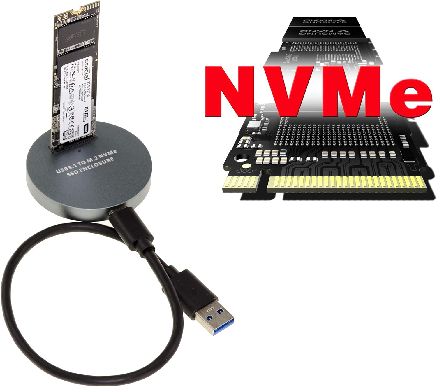 USB Docking Station for M2 SSD NGFF NVMe PCIe