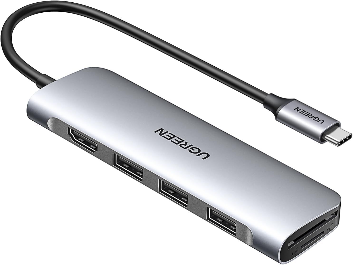 Revodok 106 USB-C Hub with HDMI, 4K Support, SD Card Readers, 5Gbps Data Transfer