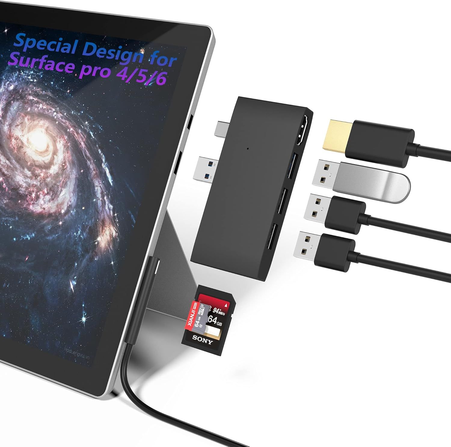 Microsoft Surface Pro 4/5/6 Hub Docking Station