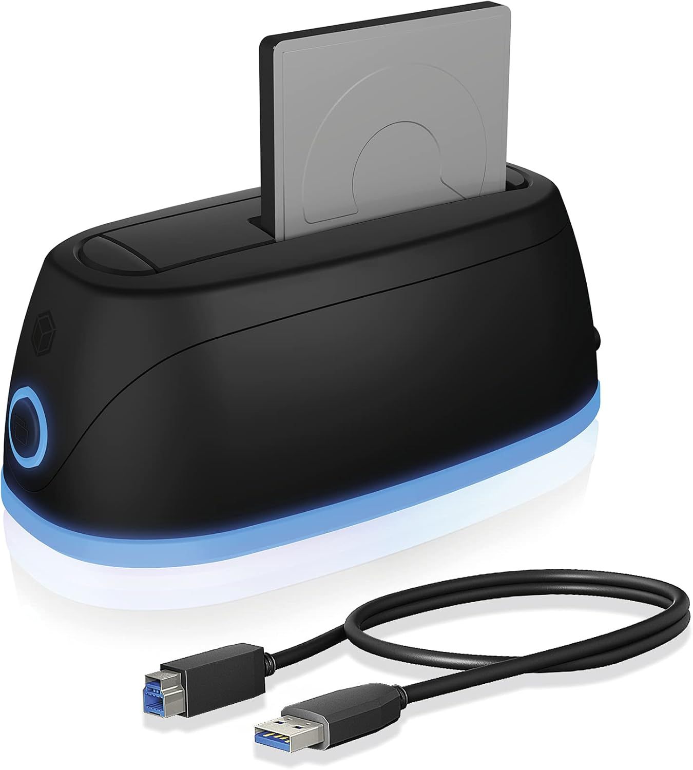 USB 3.0 Hard Drive Docking Station with RGB Lighting for 2.5-inch & 3.5-inch SATA Drives