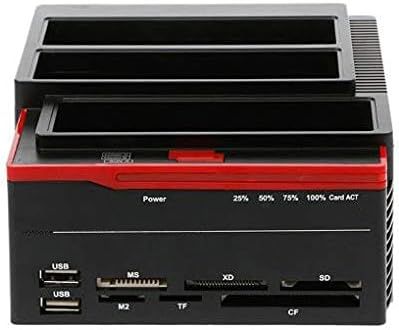 3-Bay Hard Drive Docking Station - SATA/IDE, with Card Readers and Clone Function