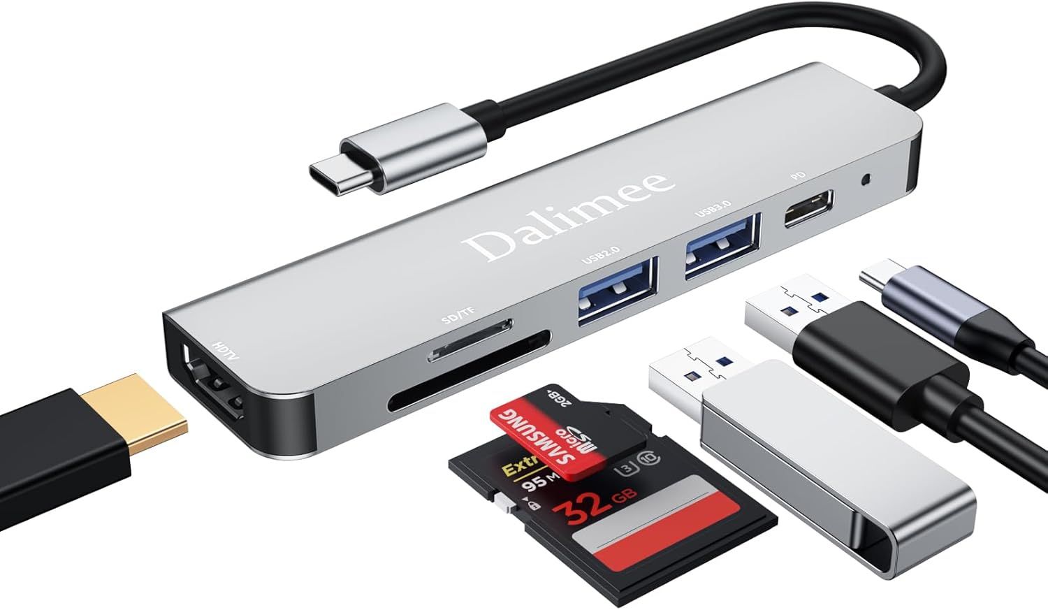 Hub USB-C 3.0, 5-in-1 Type C Docking Station