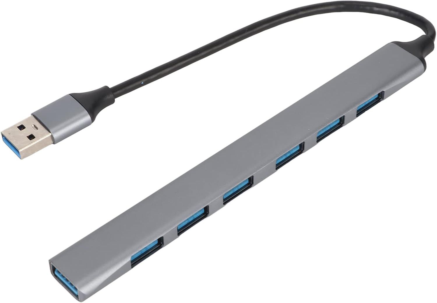 VDFHDFJGFJ USB C Hub - 7-in-1 Adapter with 1x 3.0 Port & 6x 2.0 Ports