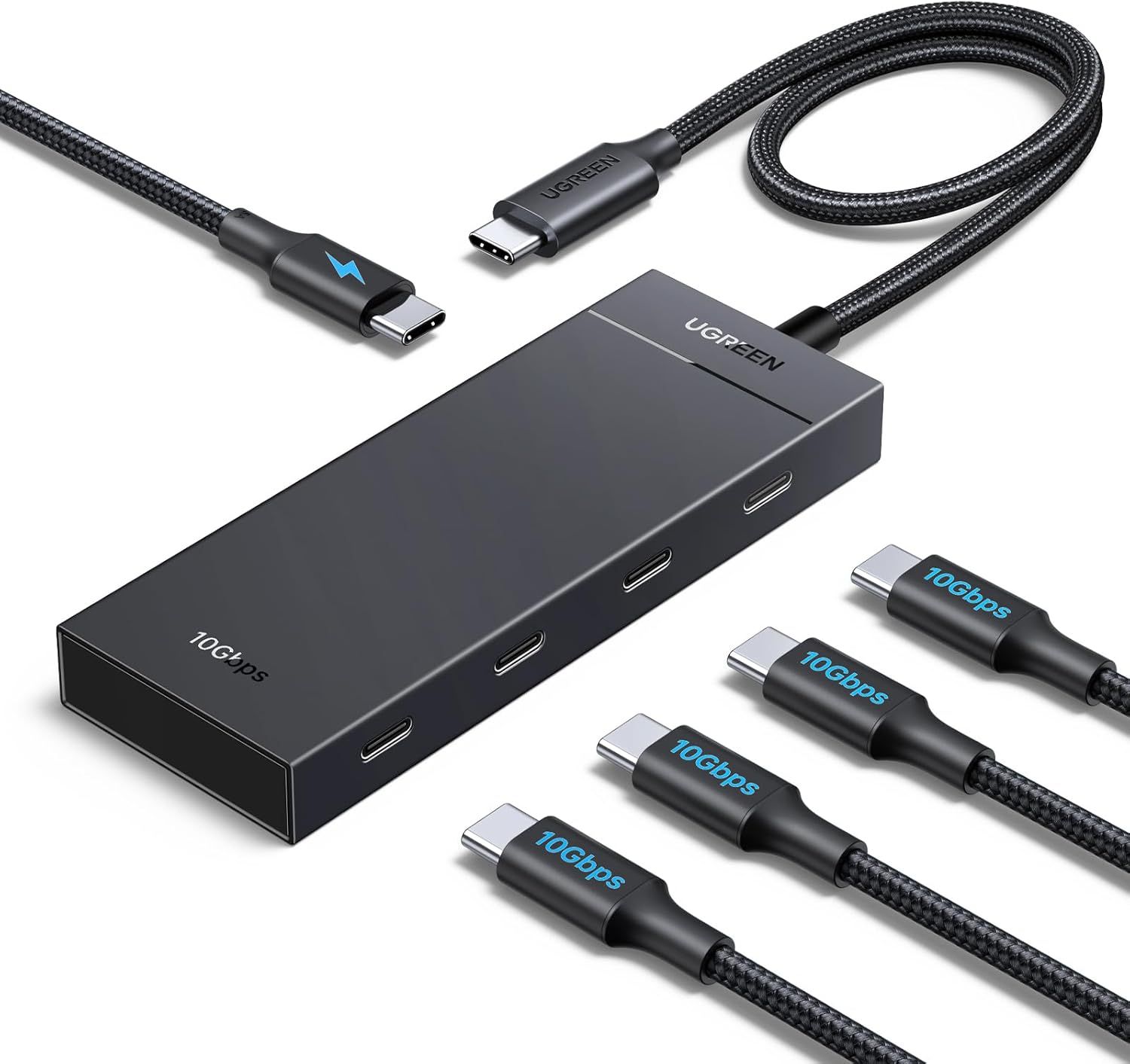 10Gbps USB C Hub with 4 Data Ports and 100W PD Charging