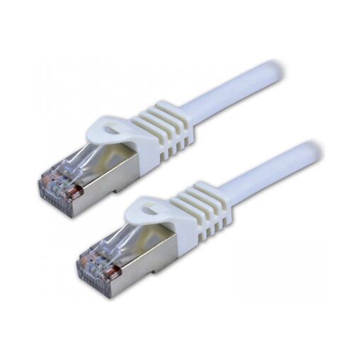 Câble réseau MCL - RJ-45 (M) vers RJ-45 (M) - 15 cm - 6,2 mm - SFTP - CAT 7 - Sans halogène, moulé, sans crochet - 10 Gigabit Ethernet - Blanc