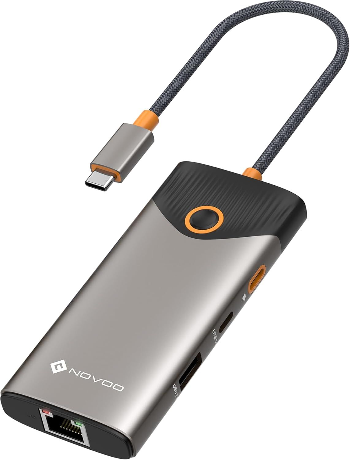 VDFHDFJGFJ 7-in-1 USB C Hub with HDMI 4K 60Hz, Ethernet 1Gbps, 100W PD Charging, USB-A/C 5Gbps Ports