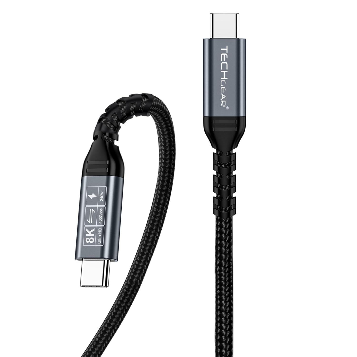 VDFHDFJGFJ USB 4 Gen 3 Thunderbolt 4 Cable, PD 3.1, 40 Gbit/s, 8K @ 60Hz, 240W Charging, Compatible with Thunderbolt 4/3, MacBook XPS, Surface Pro, Docking Stations, External SSD & eGPUs