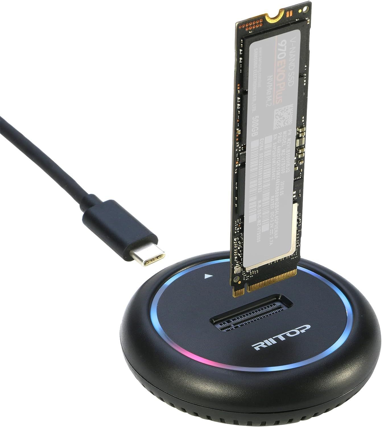 SSD M.2 NVMe & NGFF Docking Station with RGB