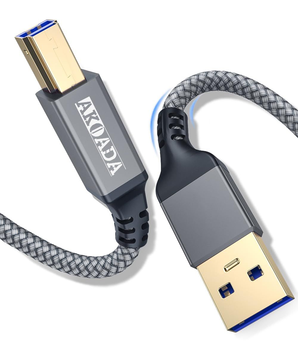 USB 3.0 Cable, 10ft (3m), Up to 5 Gbit/s, for Docking Station, USB Hub, External Hard Drives, Printers, Scanners, etc. (Gray)