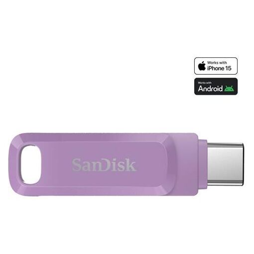 SanDisk Ultra Dual Drive Go - USB Flash Drive - 512GB - USB 3.2 Gen 1 / USB-C - Purple