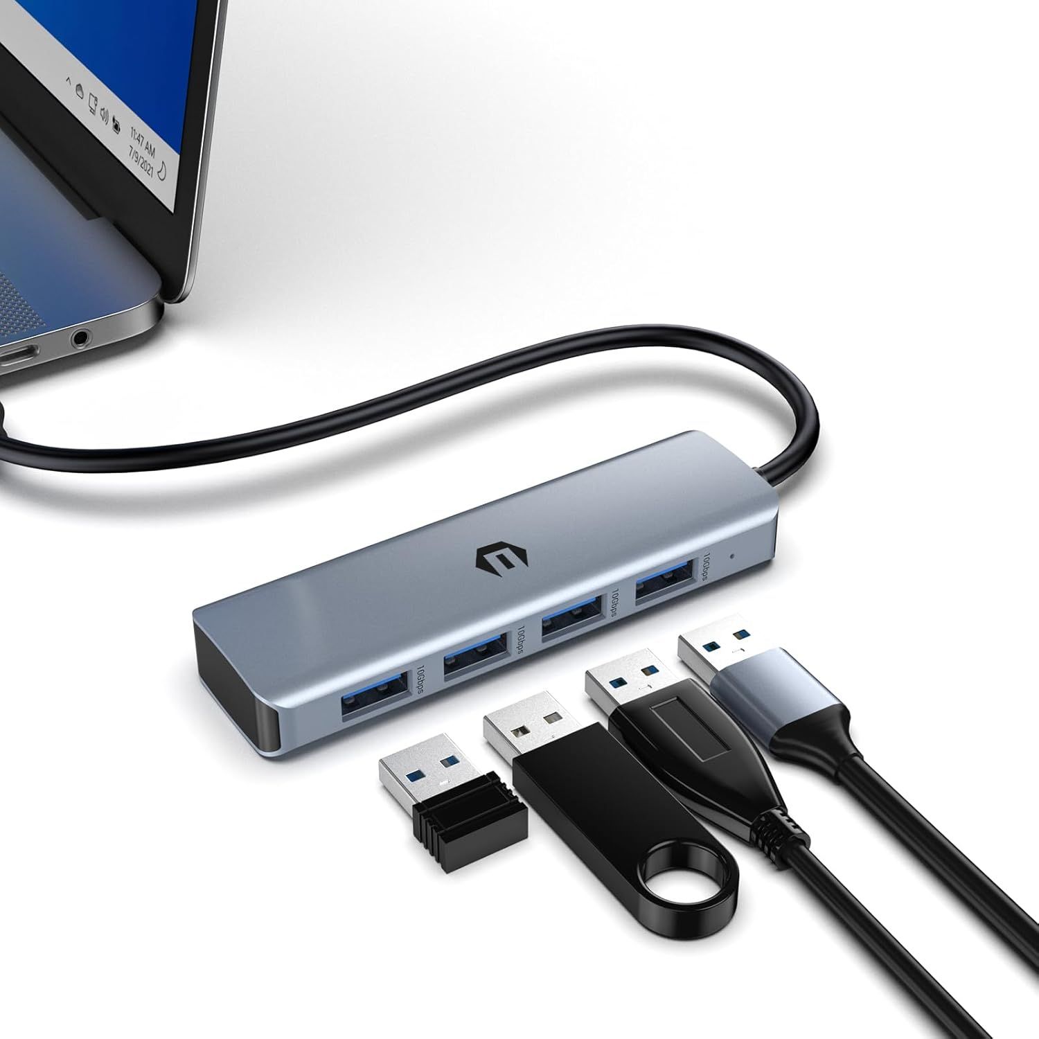 USB 3.2 4-Port Adapter, USB C Hub 10 Gbps