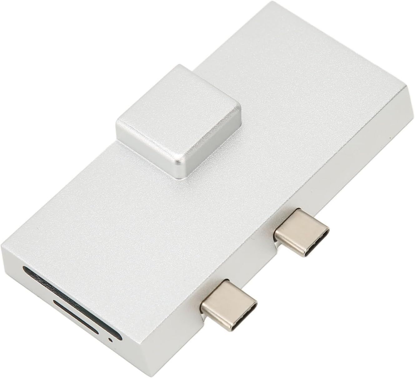 Double USB C Extension Hub, 7-in-1 USB C Docking Station with HDMI, RJ45, USB3.0 x 2, USB C, SD/TF, PD 100W