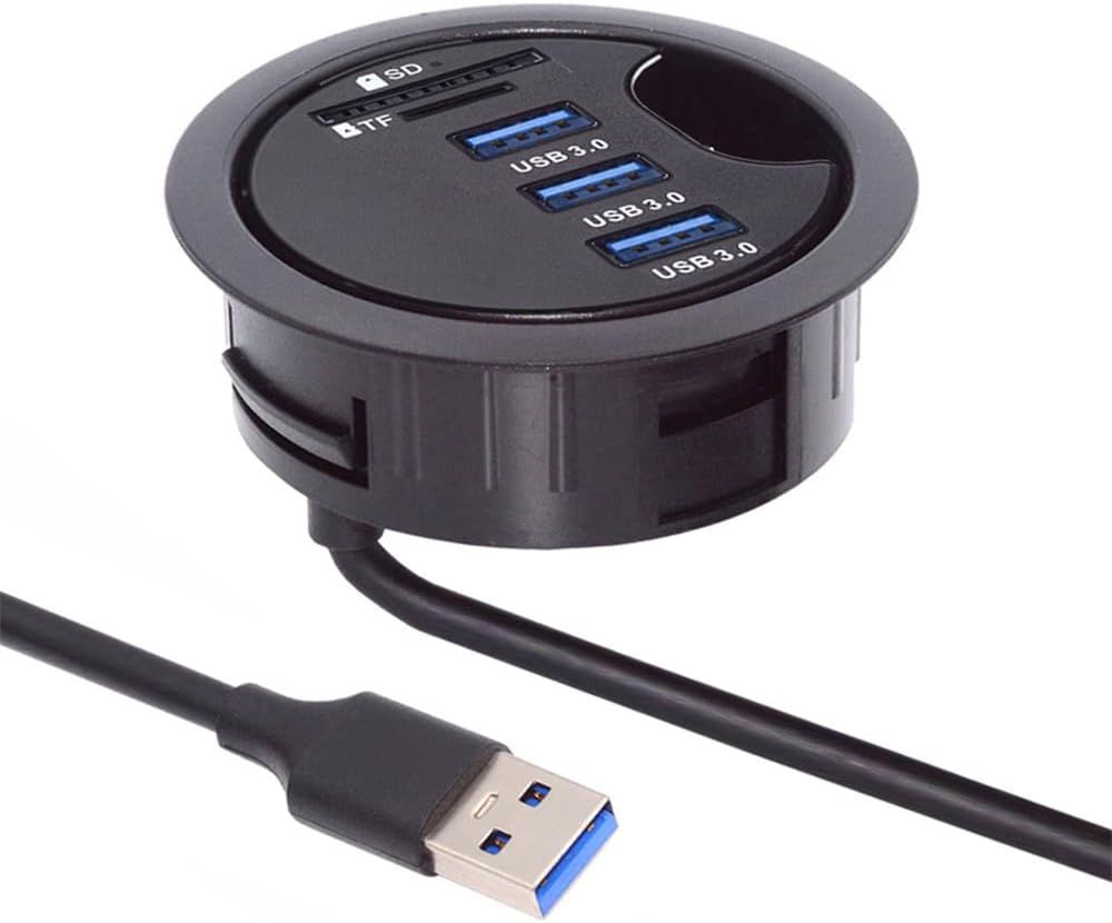 VDFHDFJGFJ 3-Port USB 3.0 SD TF Splitter Hub