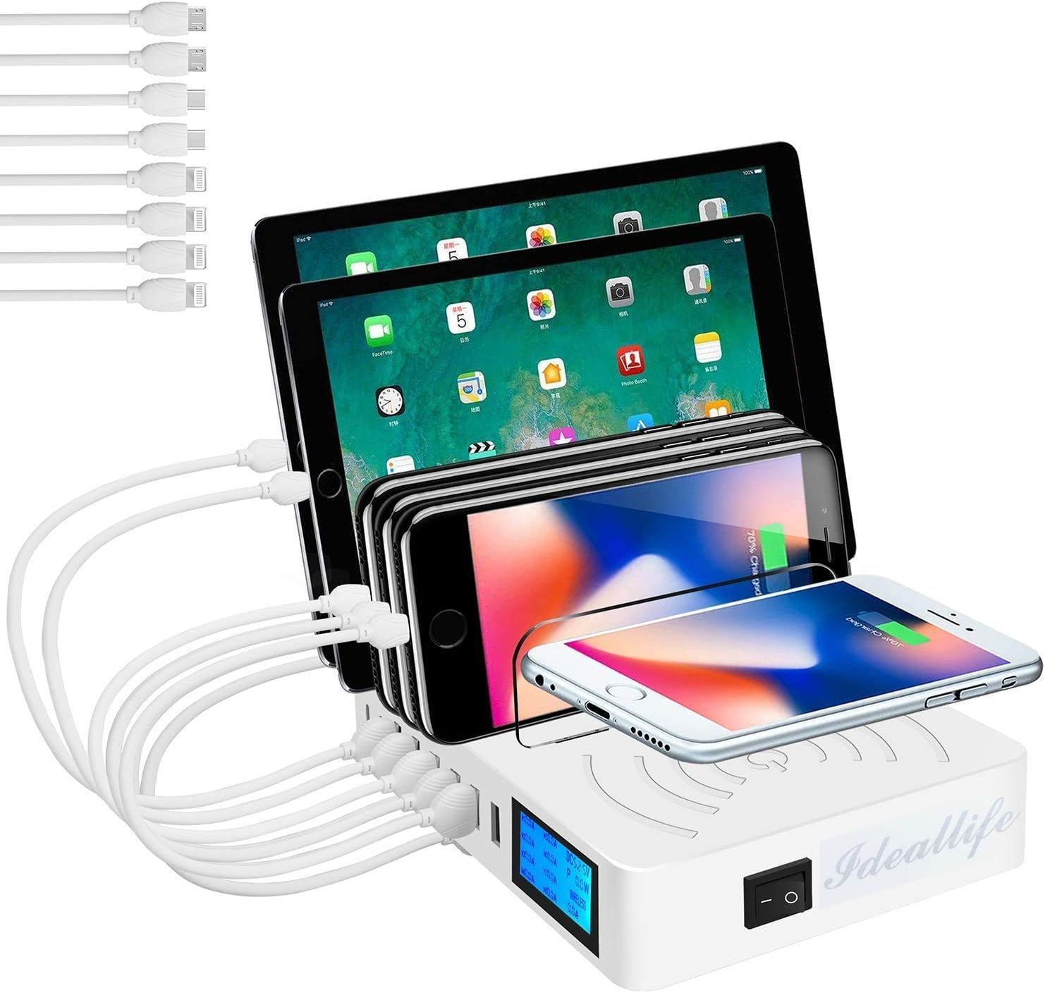 8-Port Wireless Device Charging Station