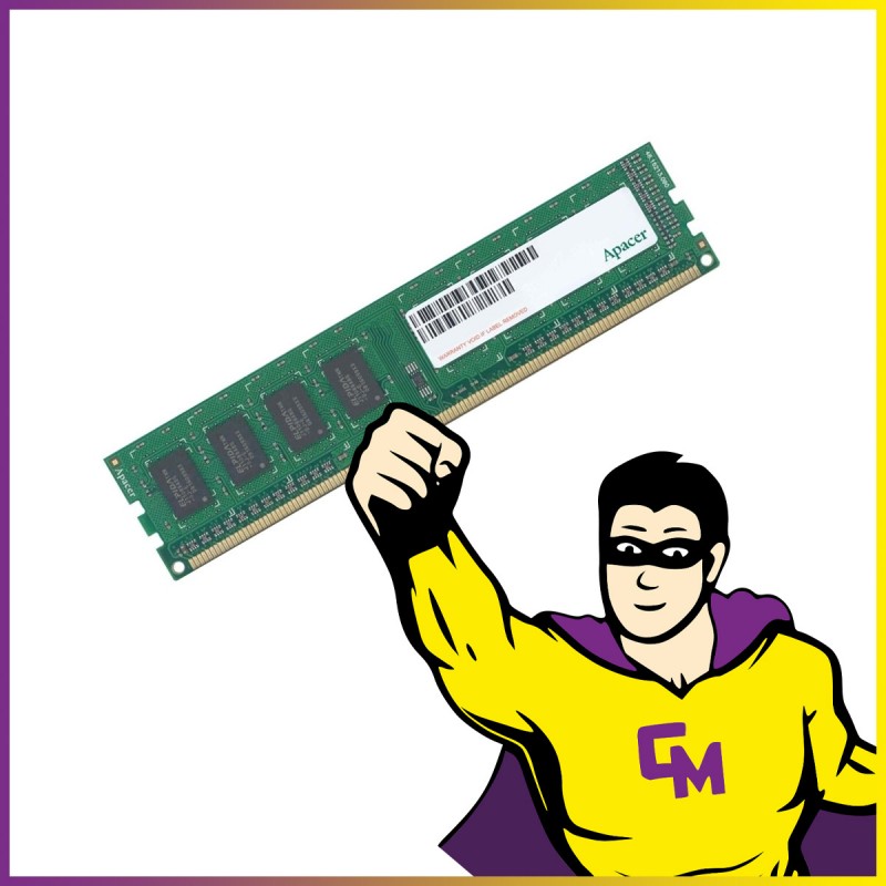 Memoria RAM Apacer de 4 GB (AU04GFA60CAQBGC, PC3-12800U, 1600 MHz, 1,5 V)