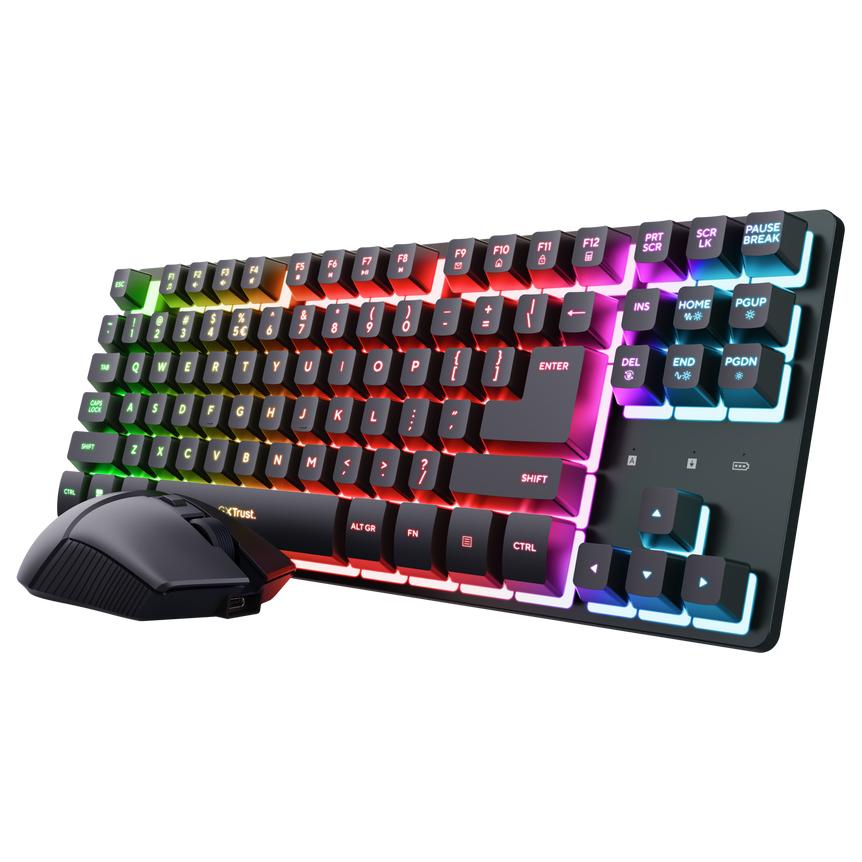 Trust GXT 832 Thado Wireless Gaming Keyboard and Mouse Set, Black