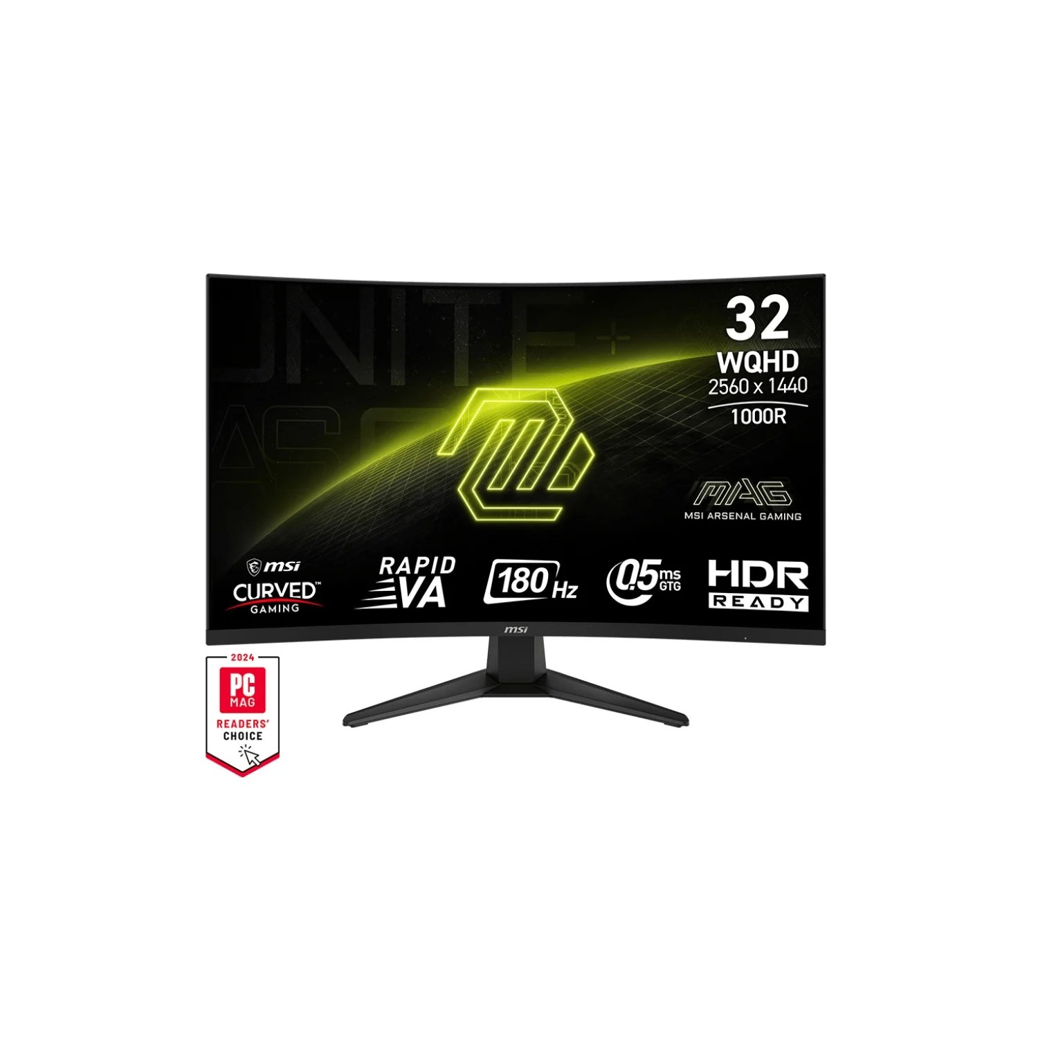 MSI Mag 325CQF 31.5-inch Wide Quad HD Monitor, 2560x1440, Black
