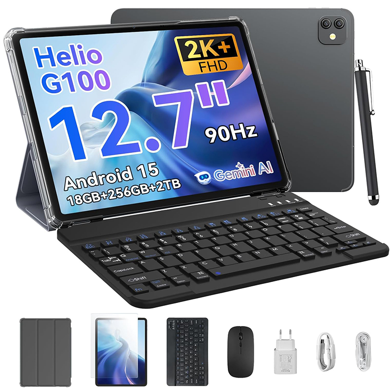 Blackview LINK 8 AI Tablet, 12.7" 2K+ 90Hz Display, 18GB RAM, 256GB Storage, Android 15, 8400mAh Battery