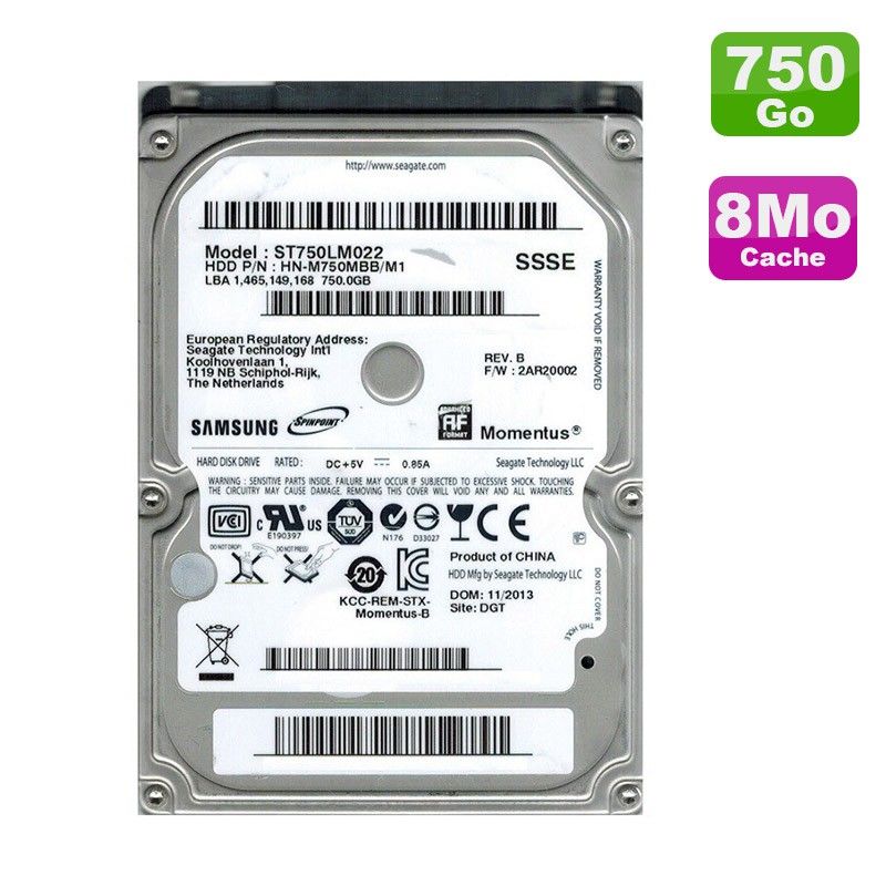 Samsung Momentus 750GB 2.5" SATA Internal Hard Drive
