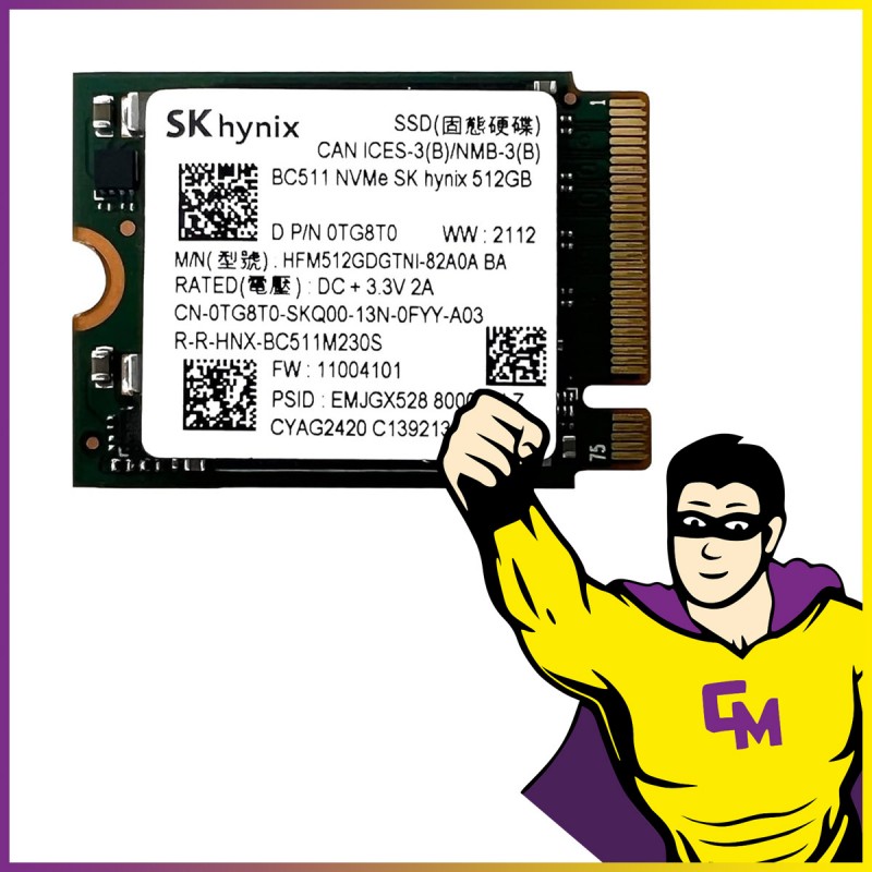 SK Hynix M.2 2230 PCIe NVMe SSD - 512GB