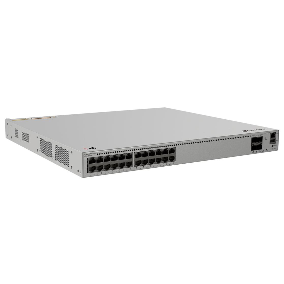 Huawei eKitEngine S310 Series S310-24U4X - Switch - 24x 10/100/1000 (PoE++) + 4 x 10 Gigabit SFP+ - Front and Side to Back - Rack Mountable - PoE++