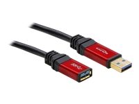 Cable de extensión USB Delock Premium - 3 m, Negro