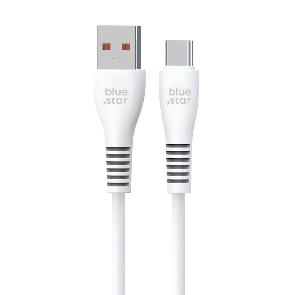 Cable Blue Star USB A a USB C, 2A, 1m, Blanco