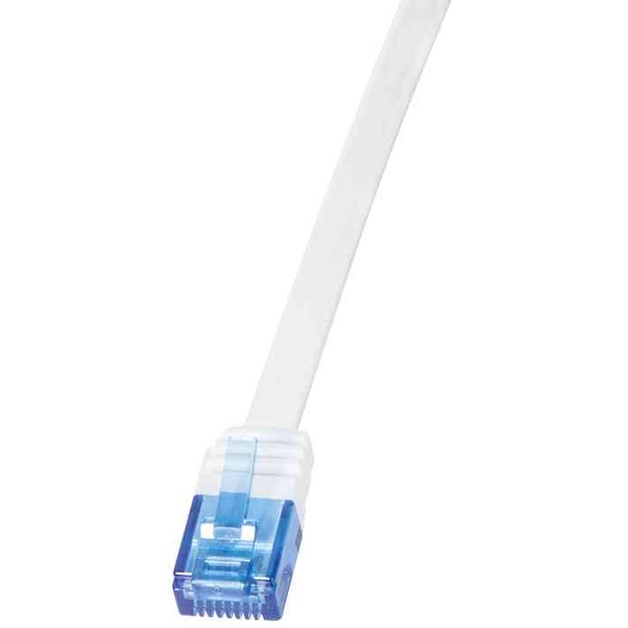 LogiLink Flat Patch Cable U/UTP, Cat. 6, 5m, White