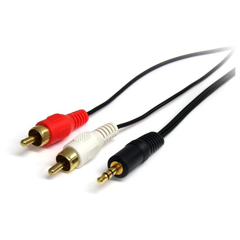 StarTech.com 1-Meter Stereo Audio Cable - 3.5mm Male to 2x RCA Male