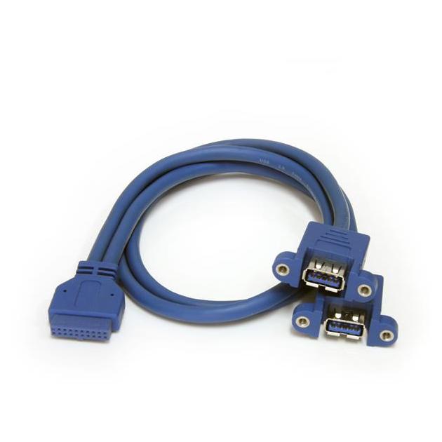 StarTech.com 2-Port USB 3.0 Panel Mount Cable - A to F Adapter