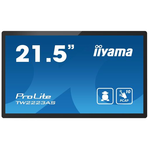 iiyama ProLite TW2223AS-B3P - Pantalla interactiva de 21,5 pulgadas RK3399 1,8 GHz 2GB RAM 16GB Negro