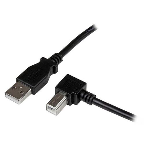 StarTech.com 3m Right-Angle USB 2.0 Male to Male Cable for Printer - Black