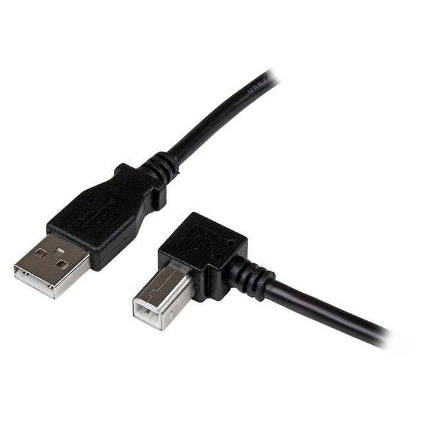 StarTech.com 3m Right-Angle USB 2.0 Male to Male Cable for Printer - Black