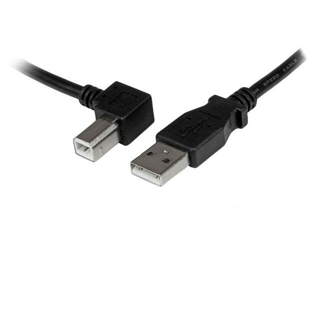 StarTech.com 1m Left-Angled USB 2.0 A to B Cable - Black