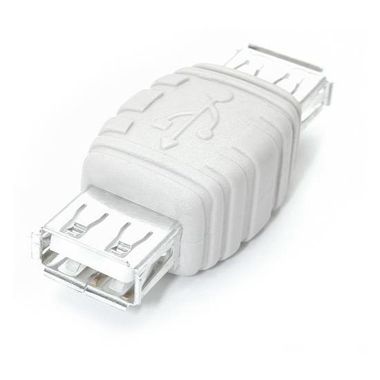 Cambio de género del adaptador USB StarTech.com - Adaptador USB A a A - F/F - Blanco