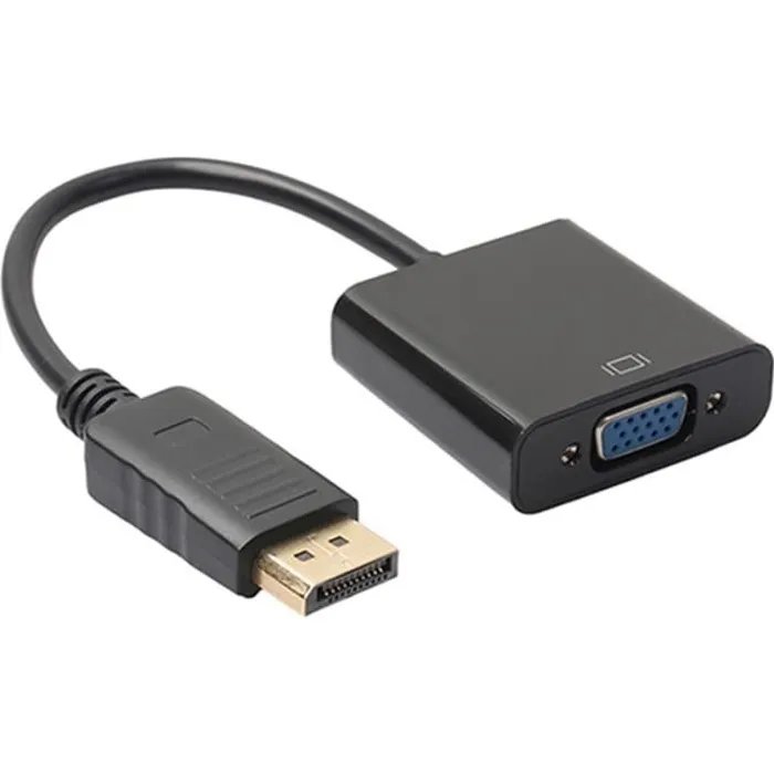 SANWOOD HD Video Adapter - DisplayPort to VGA Female - High Definition - QXGA Compatible - Black