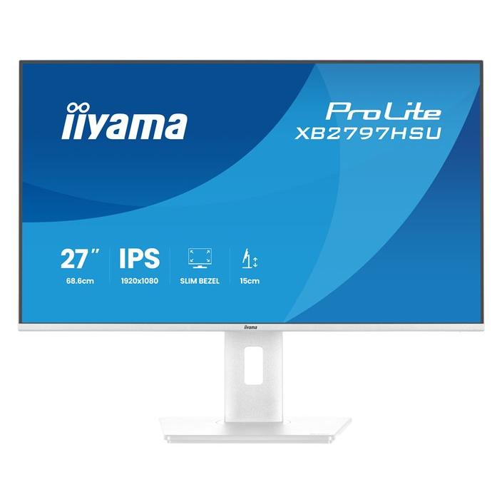 Monitor Iiyama ProLite XB2797HSU-W1 - Pantalla de 68,6 cm LED Full HD con Altavoces Integrados - Blanco mate