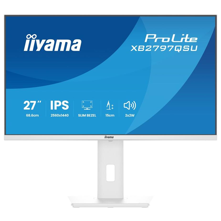 iiyama ProLite XB2797QSU-W1 - 27" QHD LED Monitor with Speakers - White
