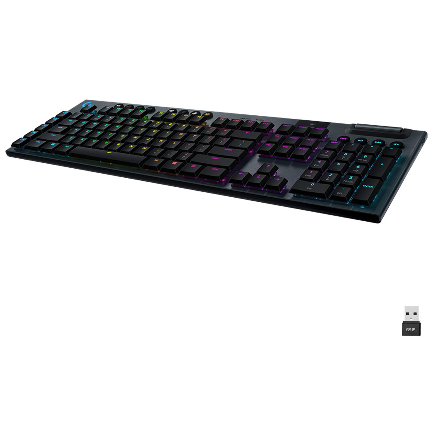 Logitech G915 Wireless Gaming Keyboard + Bluetooth, Black