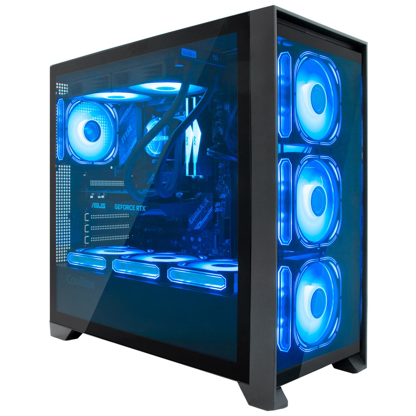 CoolBox Computer Case, Black, 750W Power Supply
